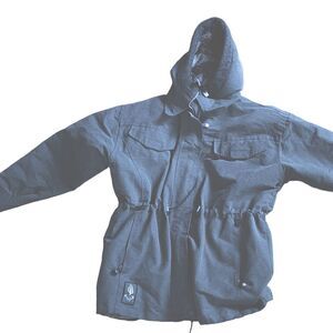 Roxy Snowboard jacket, tan/grey size M great condition zip Velcro closures hood